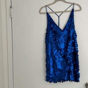 Motel Rocks blue sequin minidress